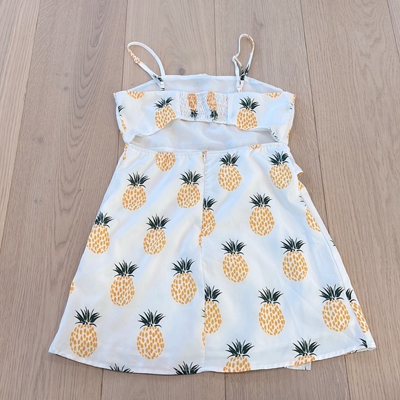 Shein Girls Pineapple Spaghetti Strap Sundress Size 10 - Picture 3 of 4